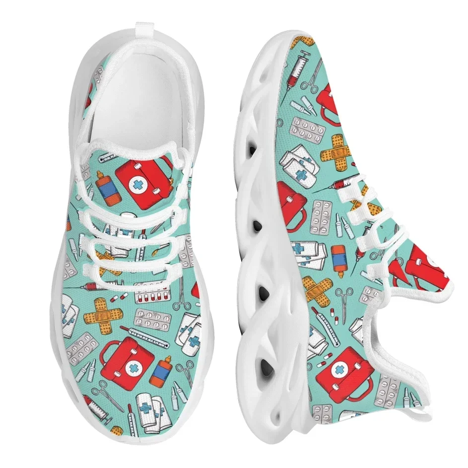 Chaussures de sport pour femme - Knit Fabric Lace Up Sneakers avis et prix