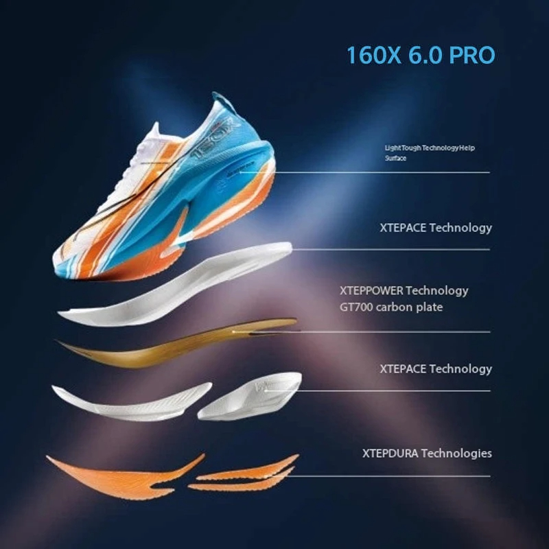 Xtep 160X 6.5 PRO chaussures d - Carbon Plate Marathon Racing Shoes avis et prix