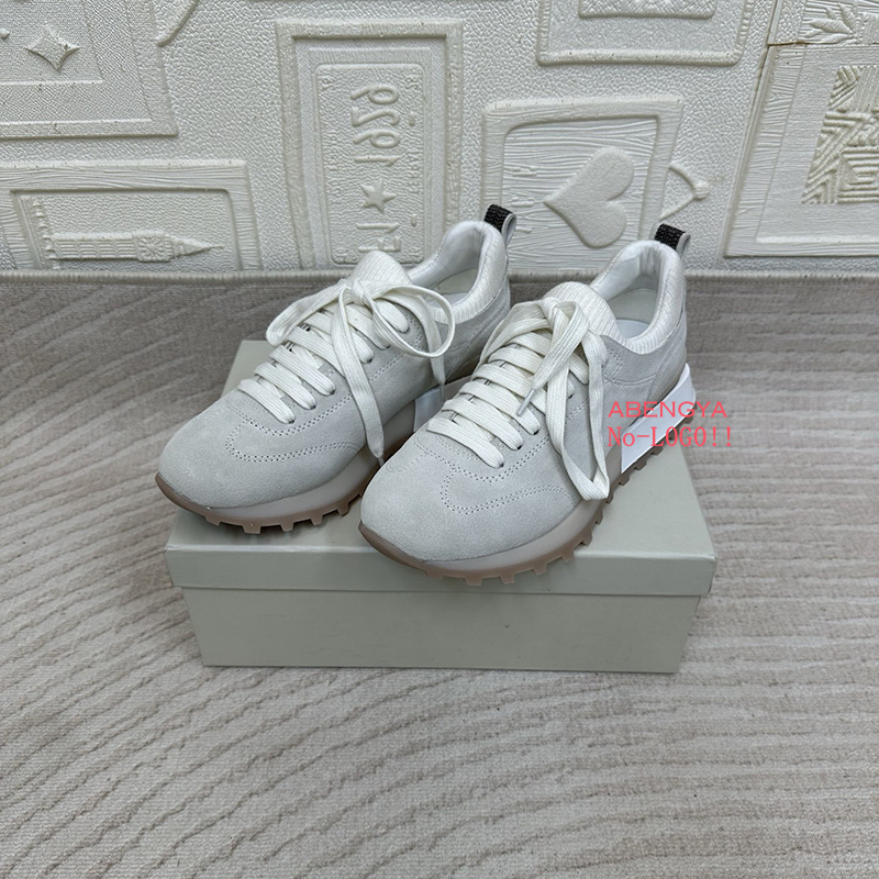 2025 blanc tricoté daim plat m - Knit Fabric Lace Up Sneakers avis et prix